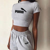 2 Pieces Set Women Summer O-Neck Casual Crop Top 2020 Female Clothing Tracksuit Pockets Loose Shorts Two Pieces freeshipping - Josephine-giang