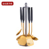 7PCS/Set Stainless Steel Rainbow Kitchen Utensils With Holder Cooking Tools Set Turner Ladle Spoon For Restaurant Dinnerware freeshipping - Josephine-giang